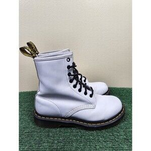 Dr. Martens 1460 Women's White Leather Lace Up Combat Boots Size  7